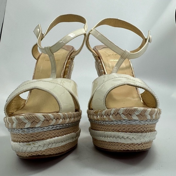 Christian Louboutin Marina Liege 140mm Espadrille Wedge sandals size 11 - Picture 2 of 15